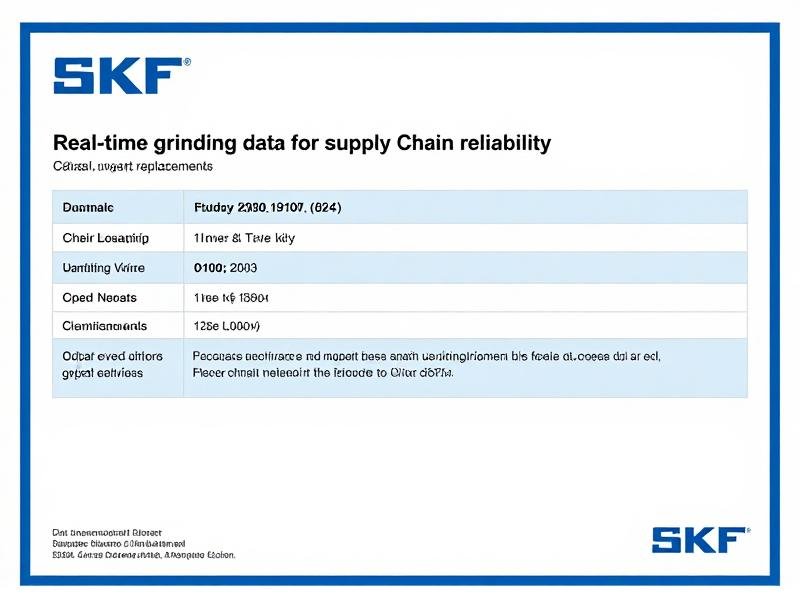 SKF grinding certification documents and urgent replacements Real-time grinding data for supply chain reliability